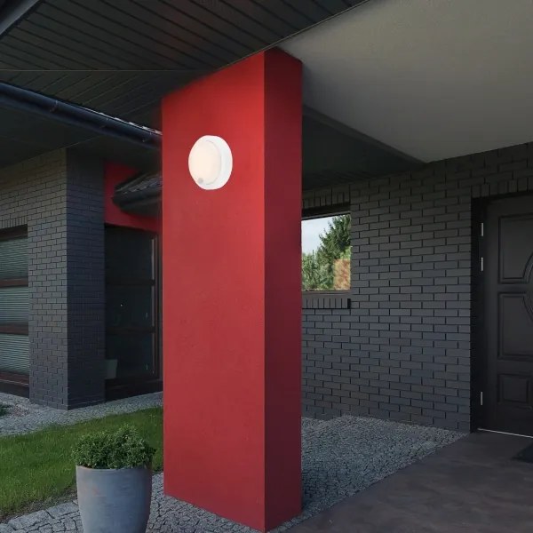 Brilo - LED nabíjateľné vonkajšie nástenné svietidlo s pohybovým senzorom LED/4W/5V 4400 mAh IP44 biele