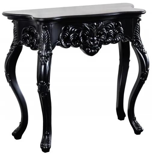 (3556) VENICE konzolový stolík čierny matný 85 cm