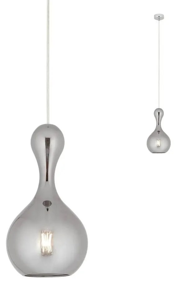 Redo 01-2256 - Luster na lanku LOB 1xE27/42W/230V pr. 18 cm šedá