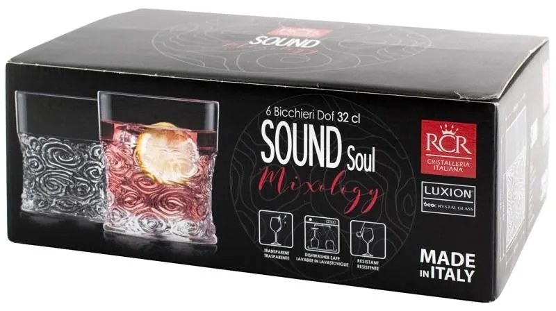 RCR SOUND SOUL POHÁR NA WHISKY 320ML SADA 6KS