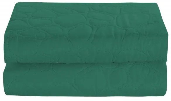 Zelený prehoz na posteľ so vzorom STONE Rozmer: 200 x 220 cm