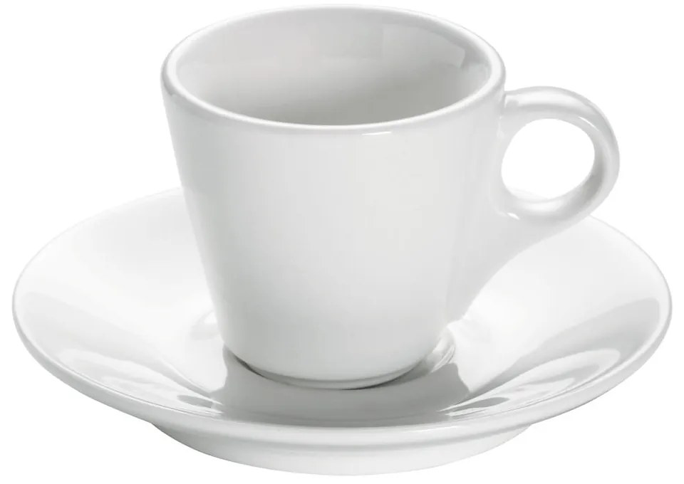 Biely porcelánový hrnček s tanierikom Maxwell & Williams Basic Espresso, 70 ml
