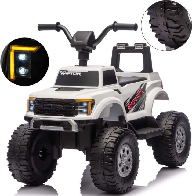 Elektrické autíčko Ford F-150 Raptor biele