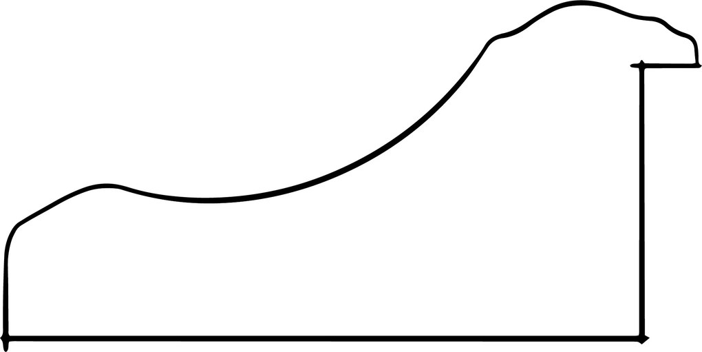 DANTIK - Zrkadlo v rámu, rozmer s rámom 50x100 cm z lišty ZVRATNÁ červenozlatá plast (3069)