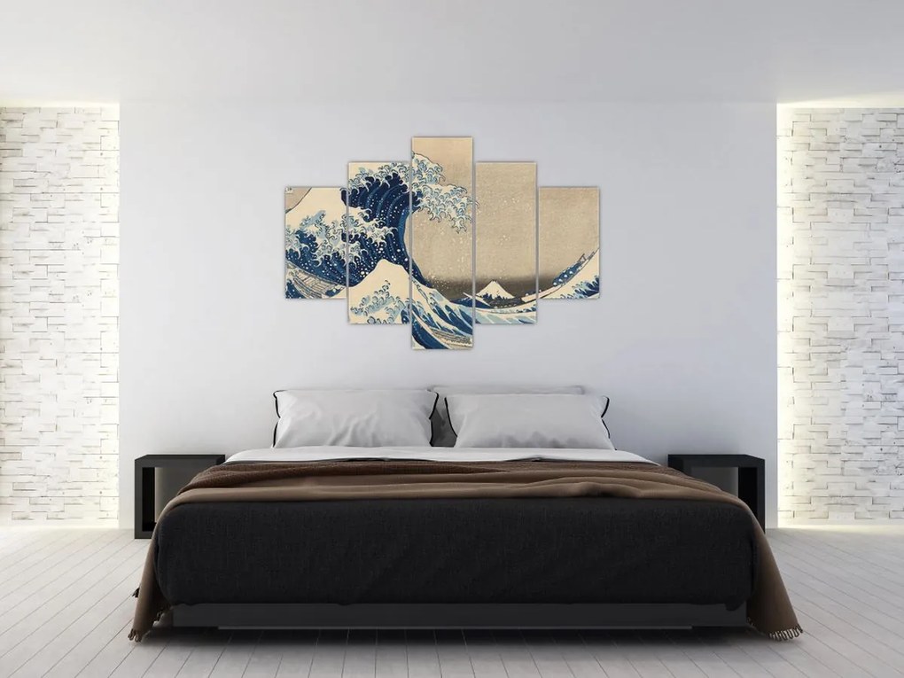 Obraz - Katsushika Hokusai, Under the Wave off Kanagawa, reprodukcia (150x105 cm)