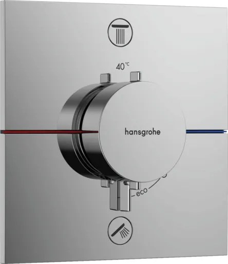 Hansgrohe ShowerSelect Comfort E sprchová a vaňová batéria bez podomietkového telesa chróm 15 572 000