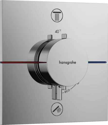 Sprchová a vaňová batéria Hansgrohe ShowerSelect Comfort E bez podomietkového telesa chróm 15572000