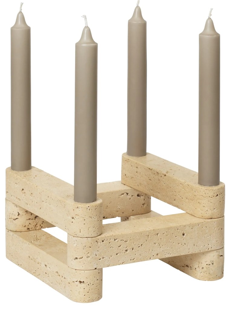 Ferm Living Modulárny svietnik Newel Travertine