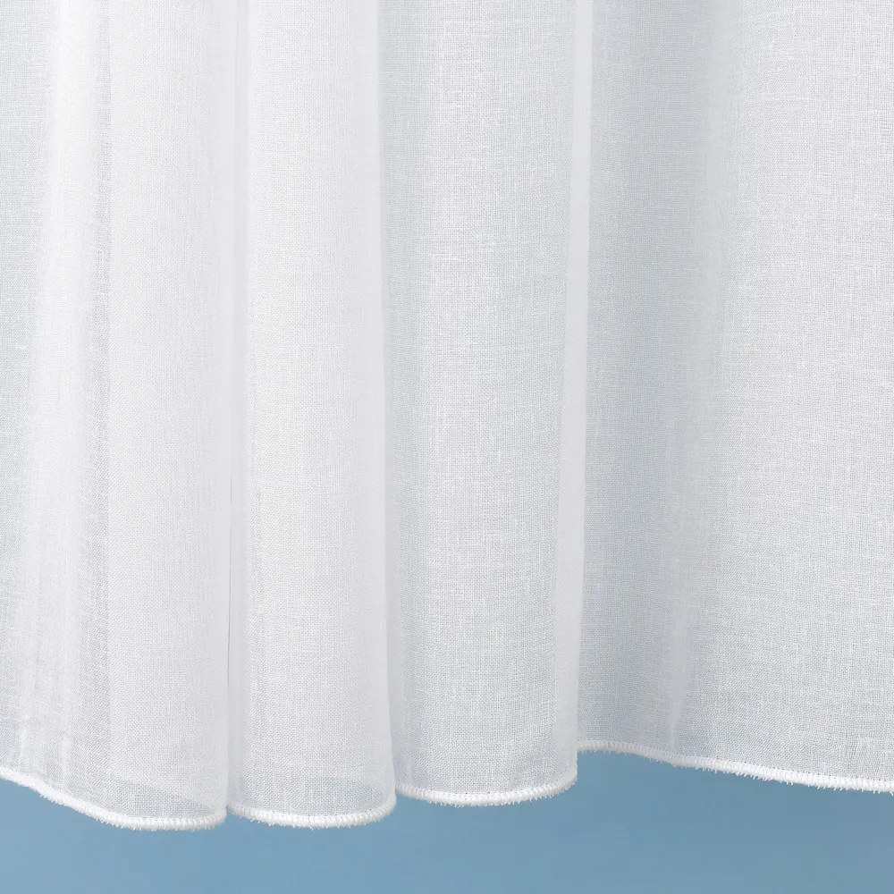 Záclona - biely režný vzor s olovkom ZAC-022 výška 305 cm Šitie na mieru