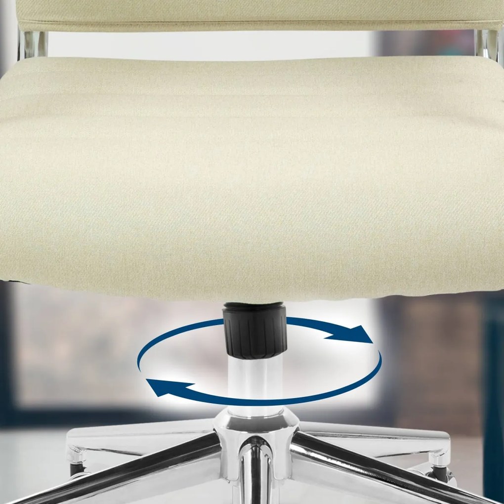 Kancelárska stolička Oakland - látka - Krémová