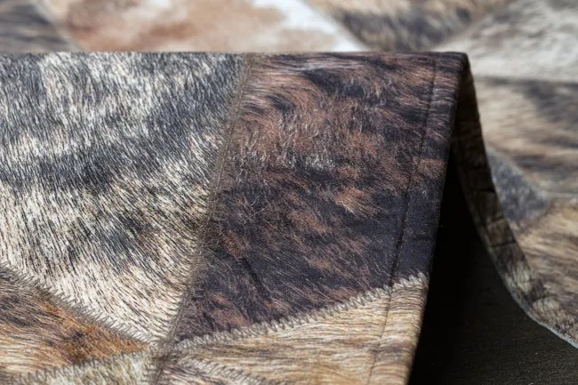 Koberec PATCHWORK 21715 hnedý - imitácia kože krava