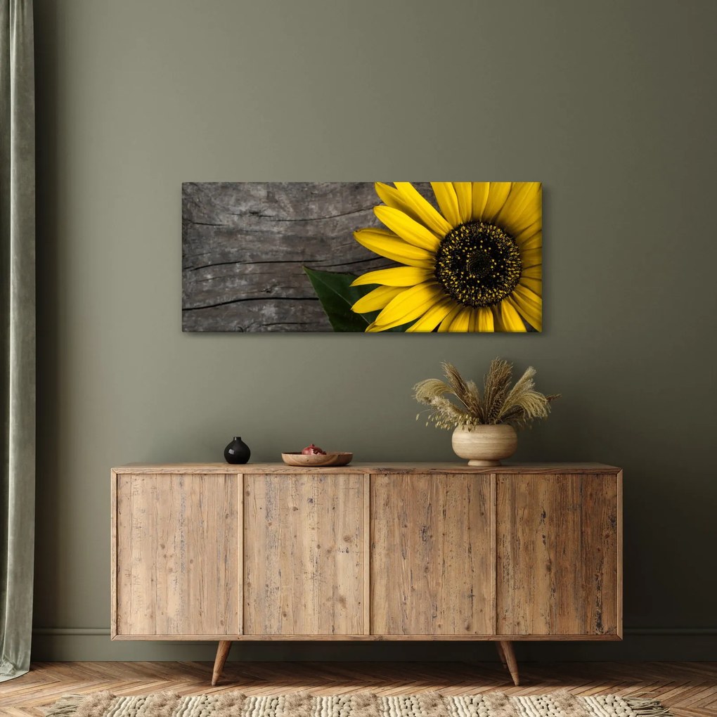 Obraz - Kvet slnečnice (120x50 cm)