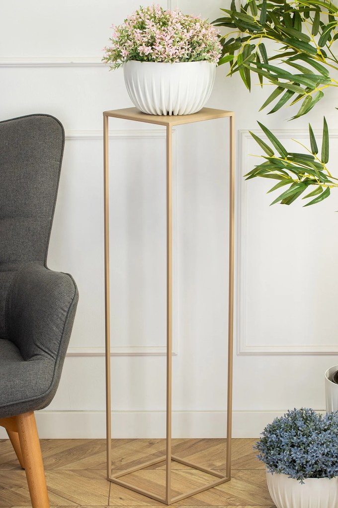 STOJAN NA KVETINÁČ SIMPLE 100X24X24 CM BÉŽOVÁ