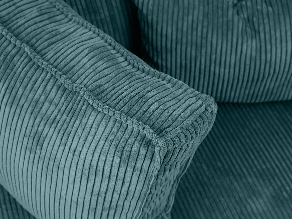 Petrolejová rohová pohovka SMART COSARO, obojstranná + 2 vankúšiky ZDARMA