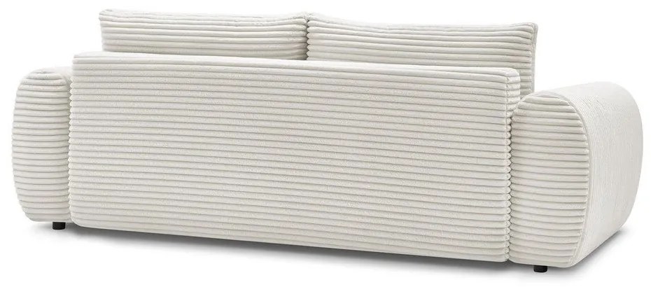 Krémová menčestrová rozkladacia pohovka 257 cm Lucien – Bobochic Paris