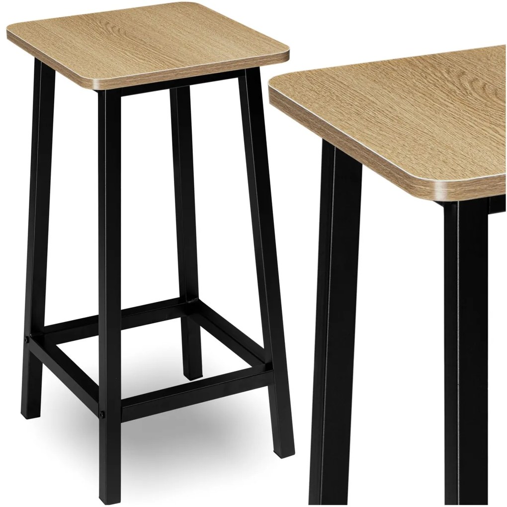 Barová stolička KENT moderná dub/čierna