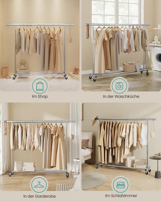 Vešiakový stojan na kolieskach HSR175E01