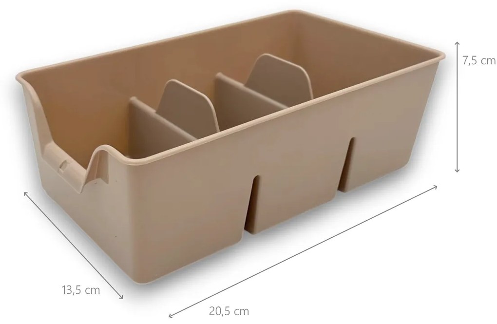 Organizér na korenie vo vrecúškach, zásobník, BEN3 - mocha, 20x14x8