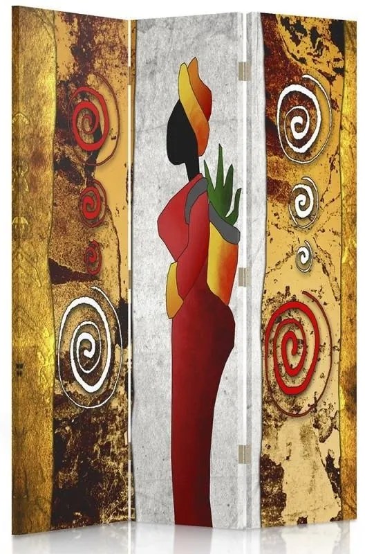 Gario Paraván Farebná žena Rozmery: 110 x 170 cm, Prevedenie: Klasický paraván