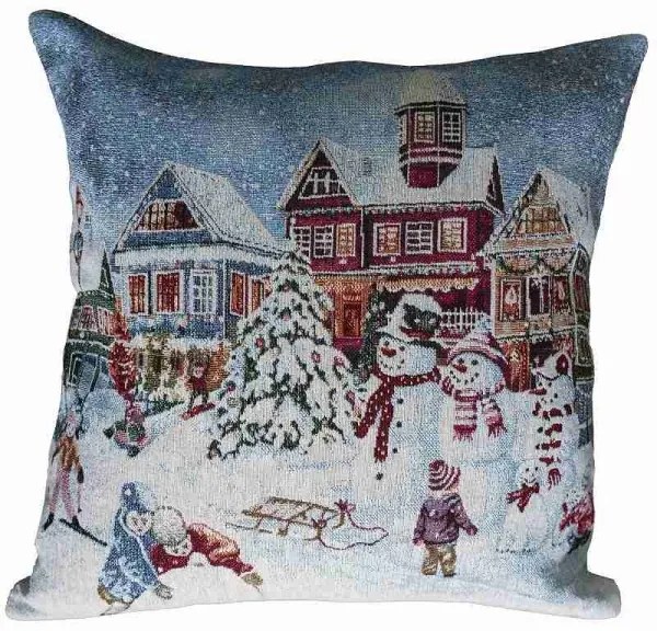 Gobelínová obliečka Vianočné námestie 45x45 cm