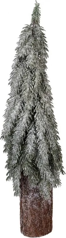 Vianočná dekorácia ihličnatý stromček na dreve - Ø 18*57 cm