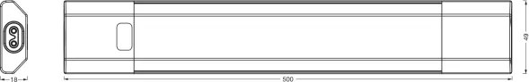 Osram - LINEAR EDGE stmievateľné LED podlinkové svietidlo so senzorom, 8W/230V, 50 cm, biele