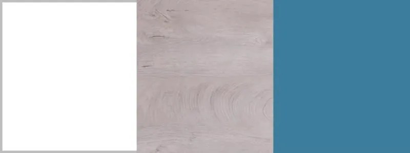 Komoda Planet, dub/biela/modrá