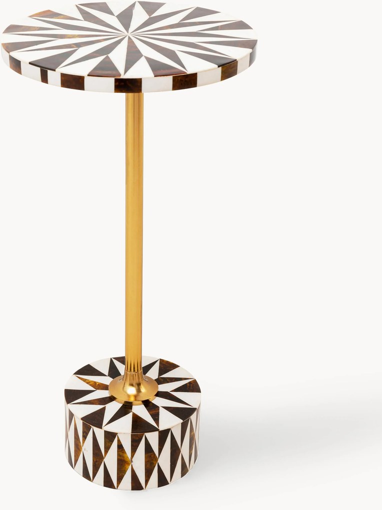 Ručne vyrobený okrúhly pomocný stolík Domero