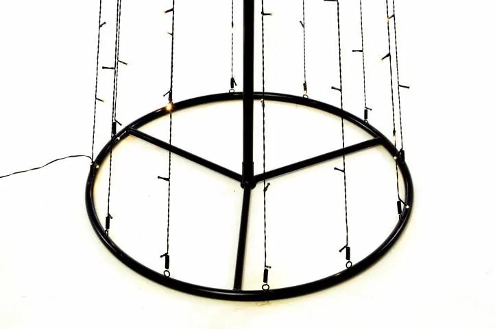 Nexos 47224 Vianočná dekorácia - svetelná pyramída stromček - 240 cm teple biela