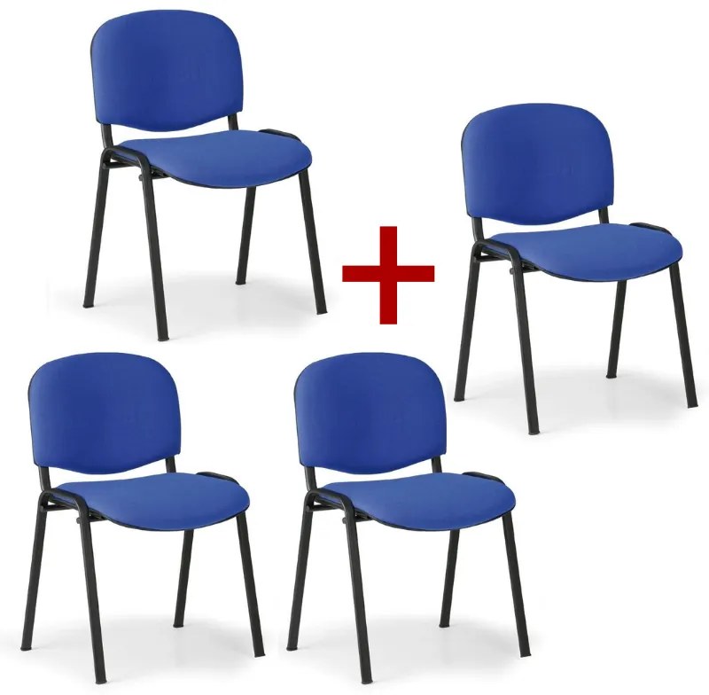 Konferenčná stolička VIVA 3+1 ZADARMO, modrá