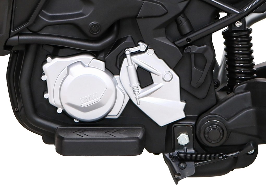 Ramiz Detský motocykel na batérie BMW F850 GS červený + pomocné kolieska + audio LED + pomalý štart + EVA