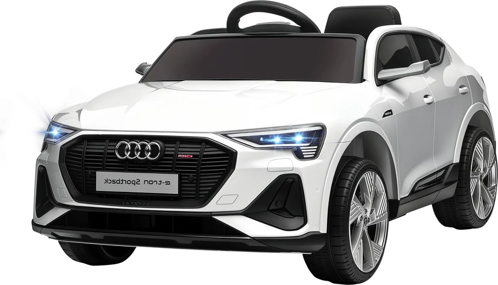 HOMCOM Elektrické Auto pre Deti 12V Audi E-tron s Diaľkovým Ovládaním, Bezpečnostným Pásom, Hudbou (MP3/USB/TF), Vozidlo pre Deti vo Veku 3-5 ROKOV, 3