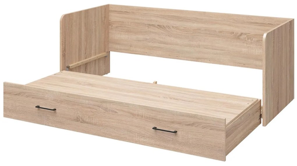 Jednolôžková rozkladacia posteľ 80 cm BRW Tetrix 13 (dub sonoma) (s úl. priestorom). Akcia -35%. Vlastná spoľahlivá doprava až k Vám domov. 1098495