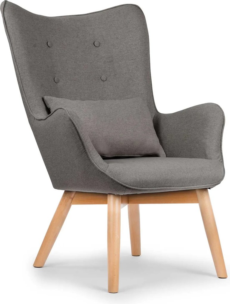 SOFOTEL Kreslo s opierkou na ruky a podnožkou Norse 2044 - tmavosivé