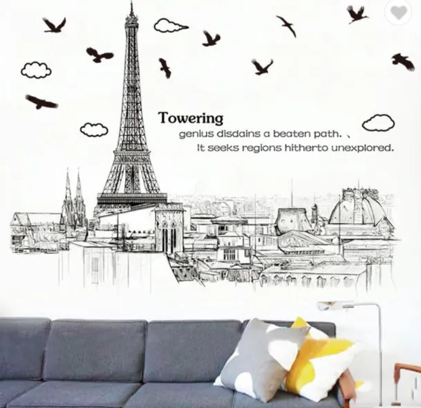 Samolepka na stenu "Paríž 4" 82x103cm