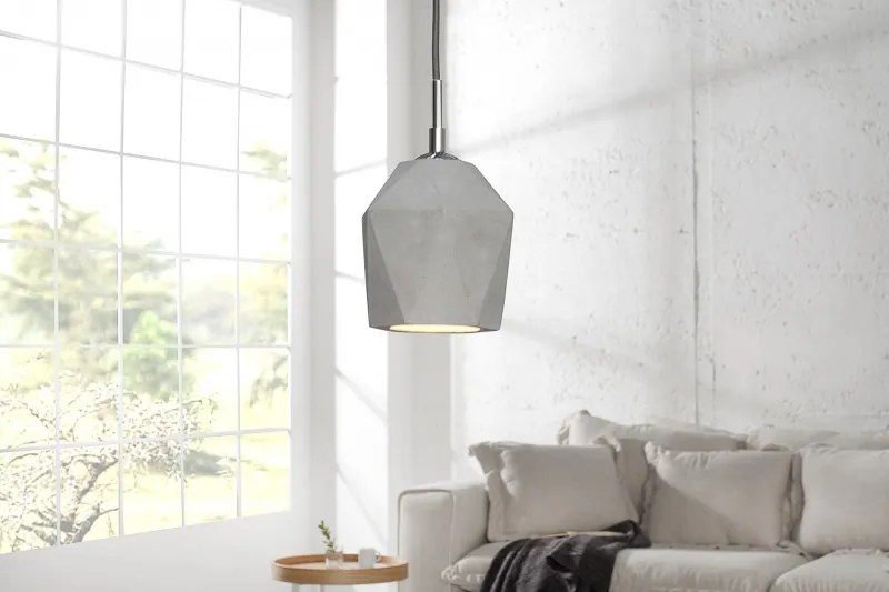 Závesná lampa Cement Prisma sivý 15cm betón