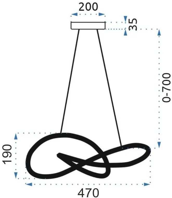 Toolight - LED stropné svietidlo APP818-CP + diaľkové ovládanie, zlatá, OSW-04028