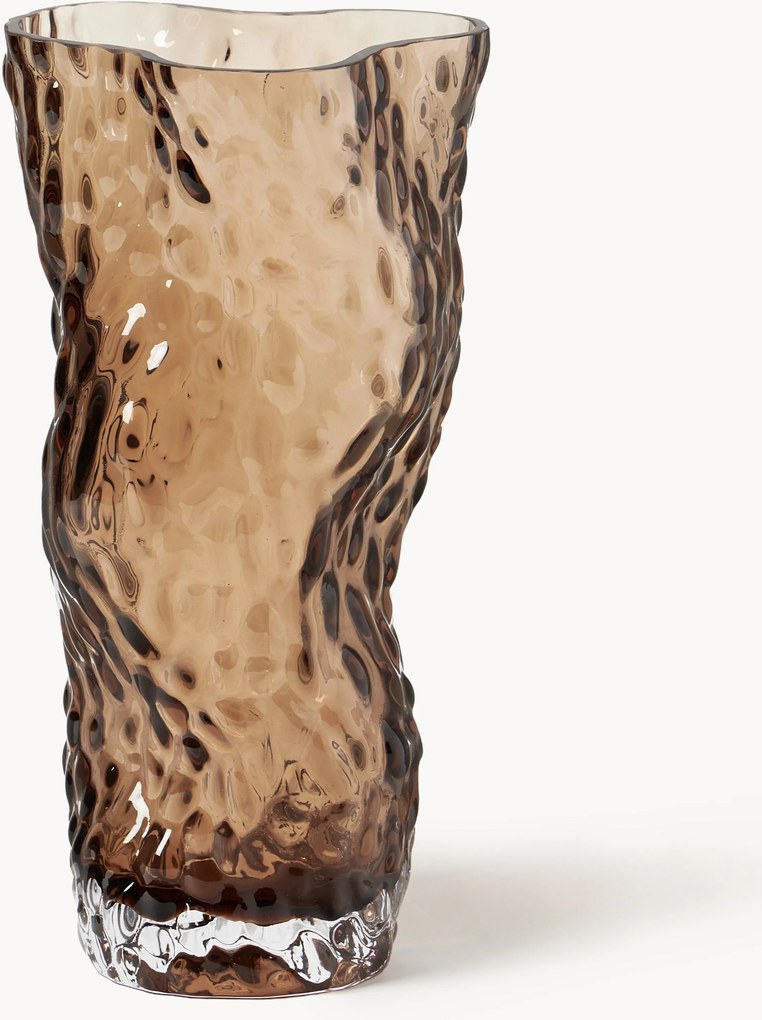 Ručne fúkaná sklenená váza Ostrea Rock, V 30 cm