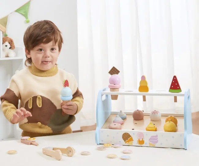 Viga 44842 Drevená mini zmrzlináreň a cukráreň PolarB