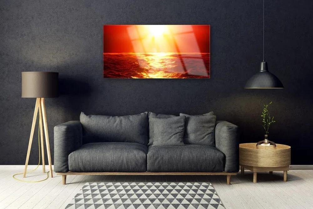Obraz plexi Západ slnka more vlna 100x50 cm