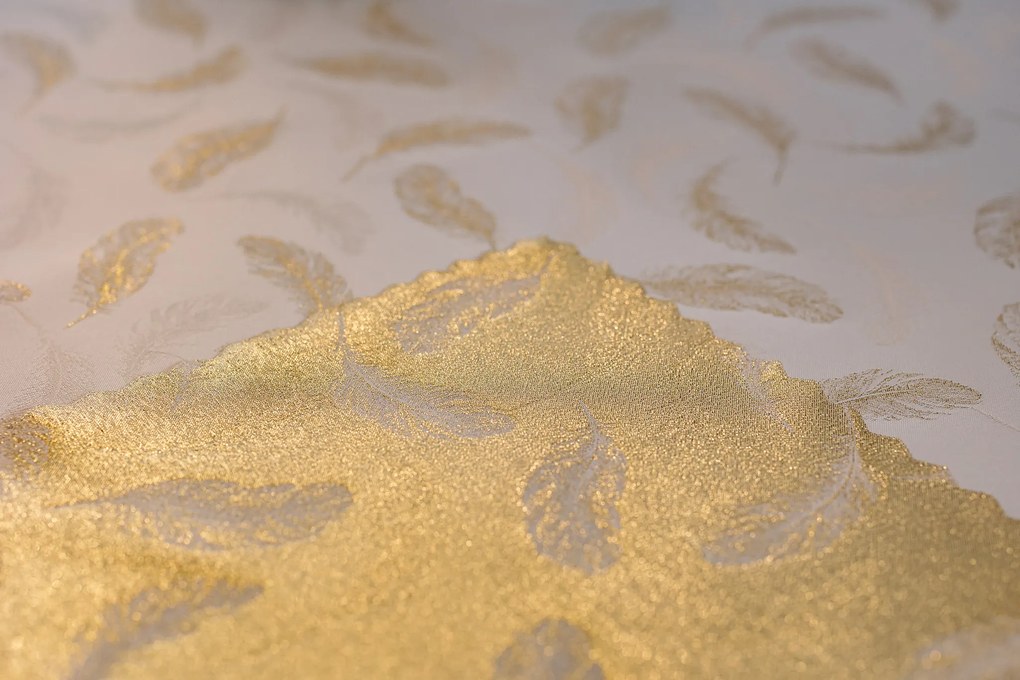 Dekorstudio Luxusný obrus na stôl Pierko - zlatý SW25 Rozmer obrusu (šírka x dĺžka): 120x200cm