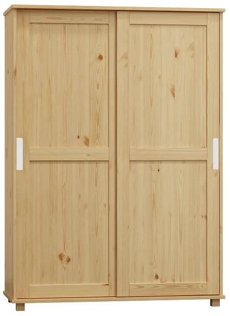 Skriňa Zoom, s posuvnými dverami, úzka, s úchytom - ZOA11: Biela 90cm