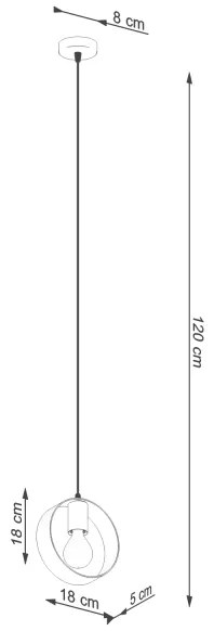 Sollux SL.1137 - Luster na lanku TITRAN 1xE27/60W/230V biela