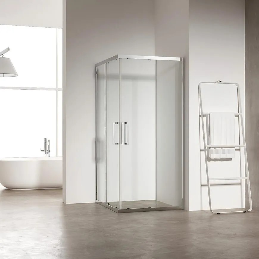Sprchový kút Atlas 90x90x210 chróm