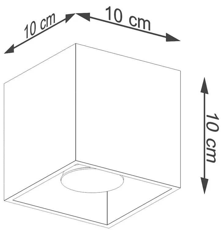 Stropné svietidlo Quad, 1x zlaté kovové tienidlo