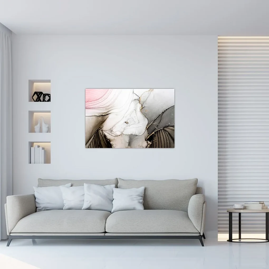 Obraz - Mramorový atrament (90x60 cm)