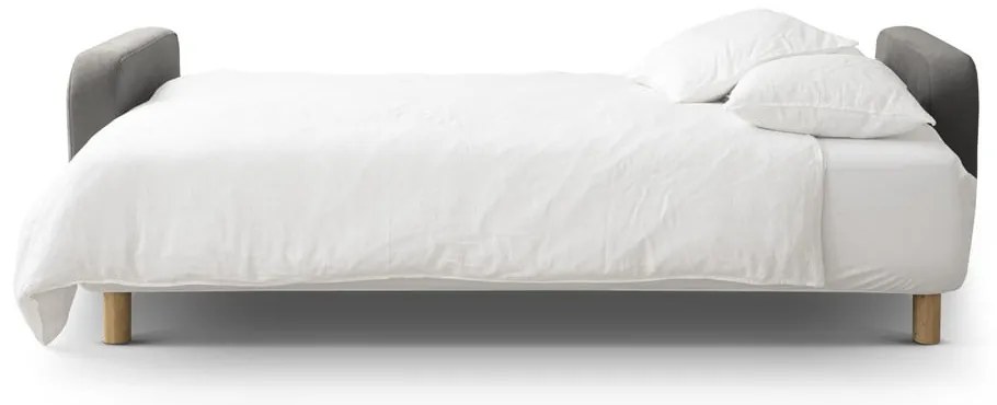 Sivá rozkladacia pohovka s úložným priestorom 231 cm Elen – Micadoni