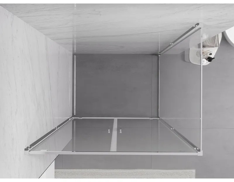 Mexen Exo, sprchovací kút s krídlovými dverami 70 x 75 cm, 6mm číre sklo, chrómový profil, 8182-070-075-01-00
