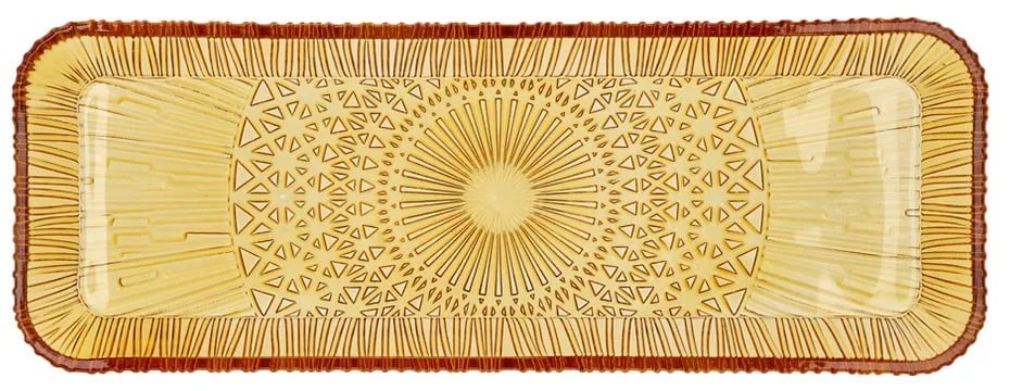 Oranžový sklenený servírovací tanier 14x38 cm Kusintha – Bitz