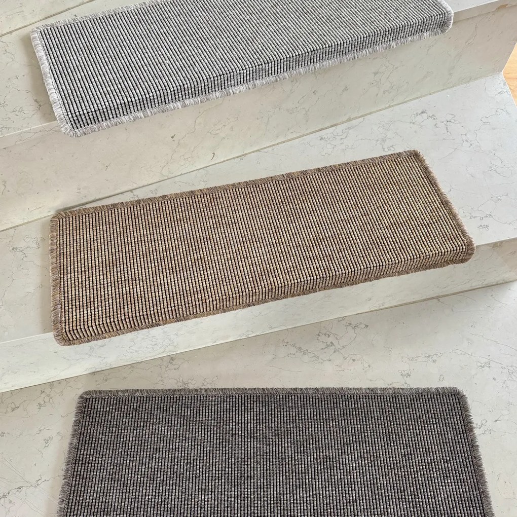 Nášľapy na schody Nature NEW prírodný obdĺžnik, samolepiaci - 24x65 obdĺžnik (rozmer vrátane ohybu) Vopi